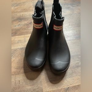 Womens Hunter Original Chelsea Rain Boot - black size 7